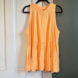 Free People Tangerine Sleeveless Tiered Tank